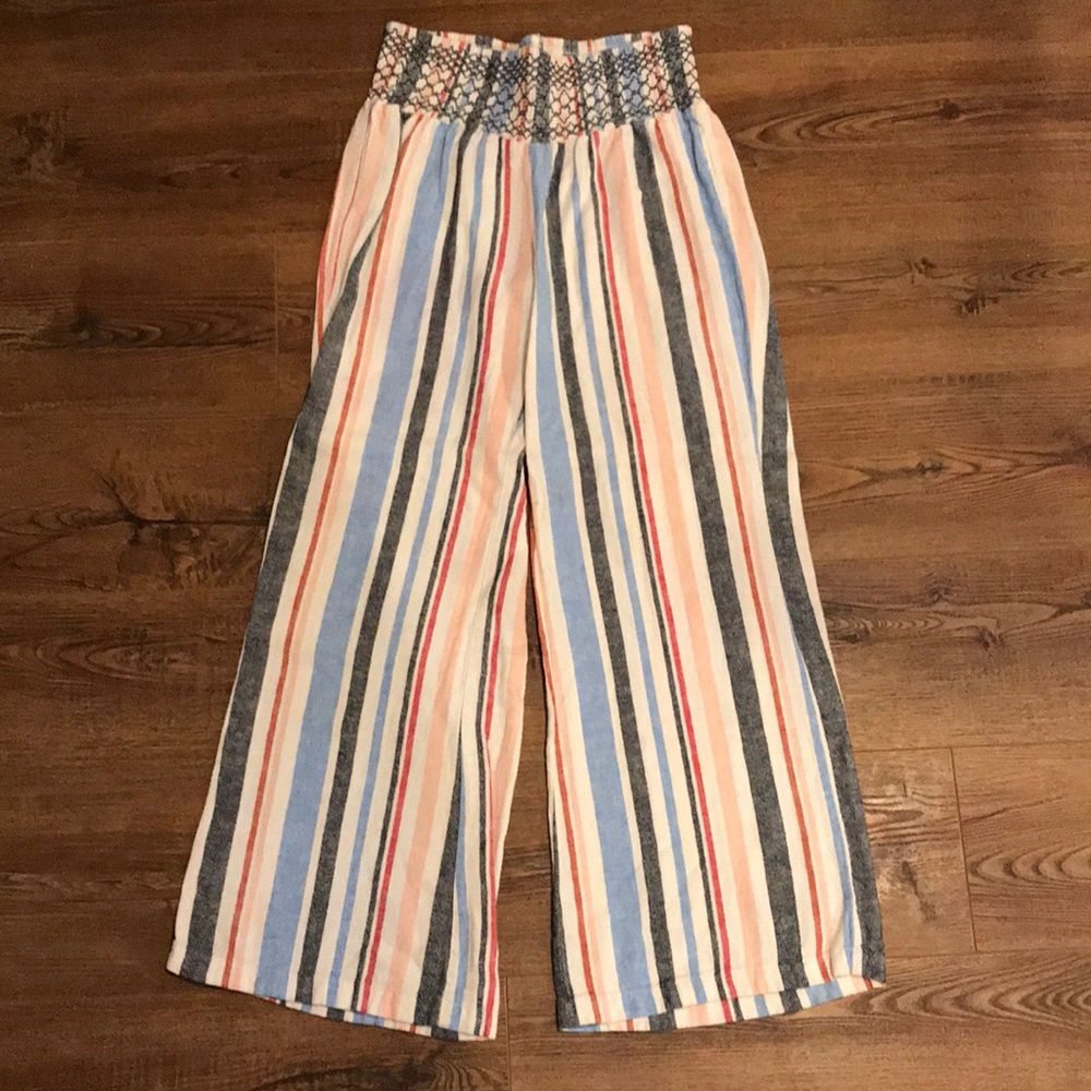 flowy multi-colored summer pants in size medium